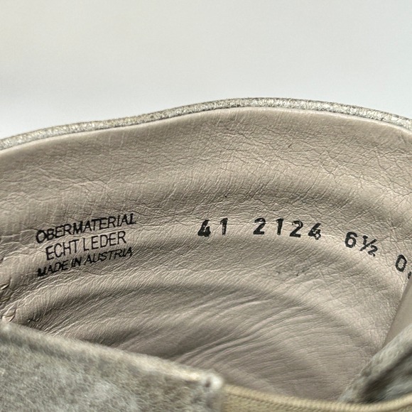 Paul Green Womens Winston Metallic Pleated Leather Open Toe Sandal Mules - 6.5 - Picture 10 of 10